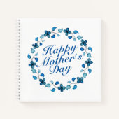 Einfaches Glücksfall-Muttertag-BlumenkreideNoteboo Notizbuch (Vorderseite)