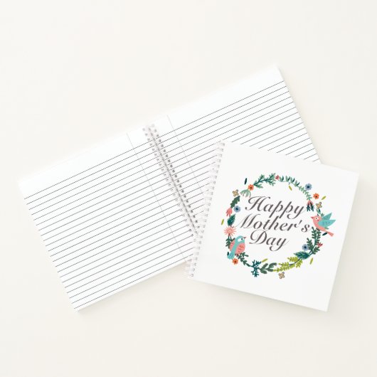 Einfaches Glücksfall-Muttertag-BlumenkreideNoteboo Notizbuch (Innenseite)
