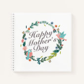 Einfaches Glücksfall-Muttertag-BlumenkreideNoteboo Notizbuch (Vorderseite)
