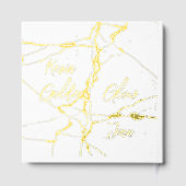 Einfaches Gold auf weißem 50. Hochzeitstag | Gästebuch (Rückseite)