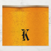 Einfaches Gold Bier Monogramm Weihnachtsfeier Bierflaschenetikett (Einzelnes Label)