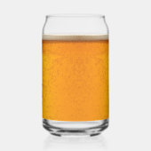 Einfaches Gold-Bier-Monogramm Weihnachtsfeier Dosenglas (Links)