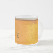 Einfaches Gold Bier Monogramm Weihnachtsfeier Mattglastasse (VorderseiteRechts)