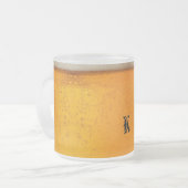 Einfaches Gold Bier Monogramm Weihnachtsfeier Mattglastasse (Vorderseite Links)