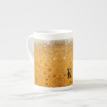 Einfaches Gold-Bier-Monogramm Weihnachtsfeier