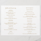 Einfaches Gold-Bold-Programm für moderne katholisc (Rückseite)