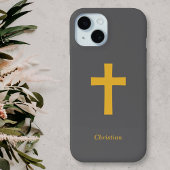 einfaches Gold Cross Black Case-Mate iPhone Hülle