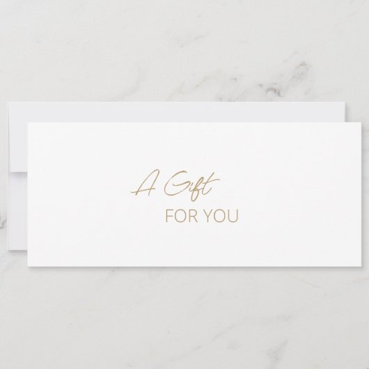 Einfaches Gold Elegantes modernes Geschenkgutschei (Vorderseite)