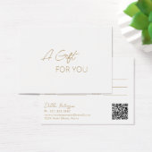 Einfaches Gold Elegantes modernes Geschenkgutschei (Schreibtisch)