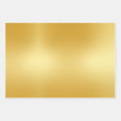 einfaches Gold Geschenkpapier Set (Vorderseite 3)