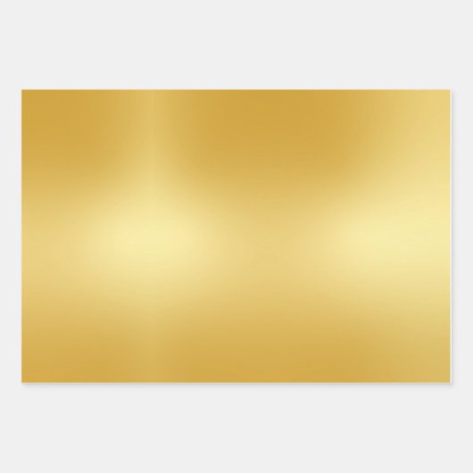 einfaches Gold Geschenkpapier Set (Vorderseite 2)