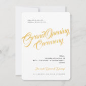 Einfaches Gold Glitzer Corporate Grand Opening Inv Einladung (Vorderseite)