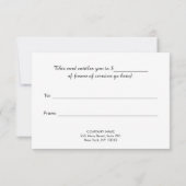 Einfaches Gold Heart Geschenk-Zertifikat (Rückseite)