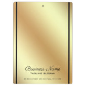 Einfaches Gold-Hintergrund Klemmbrett (Rückseite)