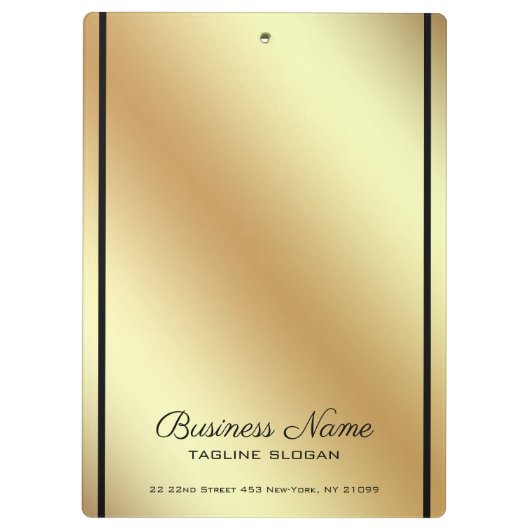 Einfaches Gold-Hintergrund Klemmbrett (Rückseite)