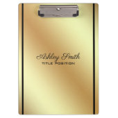 Einfaches Gold-Hintergrund Klemmbrett (Vorderseite)