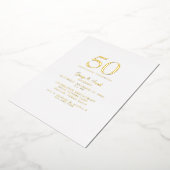 Einfaches Gold-Hochzeitsszenario-Party Folieneinladung (Gedreht)