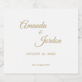 Einfaches Gold-Kalligrafie-Bierlabel Bierflaschenetikett (Einzelnes Label)