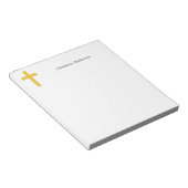 einfaches Gold-Kreuz Notizblock (angewinkelt)
