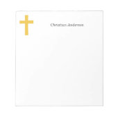 einfaches Gold-Kreuz Notizblock (Vorderseite)