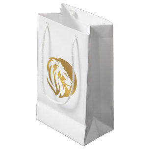 Einfaches Gold Lion Leo Logo Kleine Geschenktüte