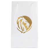Einfaches Gold Lion Leo Logo Kleine Geschenktüte (Vorderseite)