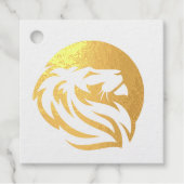 Einfaches Gold Lion Logo Geschenkanhänger (Vorderseite)