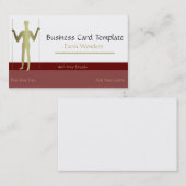 einfaches Gold Long Man Logo Visitenkarte (Vorne/Hinten)