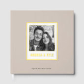 Einfaches Gold Minimalistisch Frame Wedding Foto Gästebuch (Vorderseite)