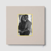 Einfaches Gold Minimalistisch Frame Wedding Foto Gästebuch (Rückseite)