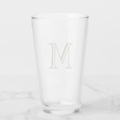 Einfaches Gold-Monogramm Glas (Rückseite)