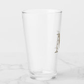 Einfaches Gold-Monogramm Glas (Rechts)