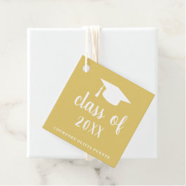 Einfaches Gold Mortar Board Moderner Abschluss Geschenkanhänger