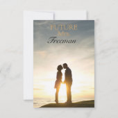 Einfaches Gold Palm Tropical Brautparty Einladung (Rückseite)