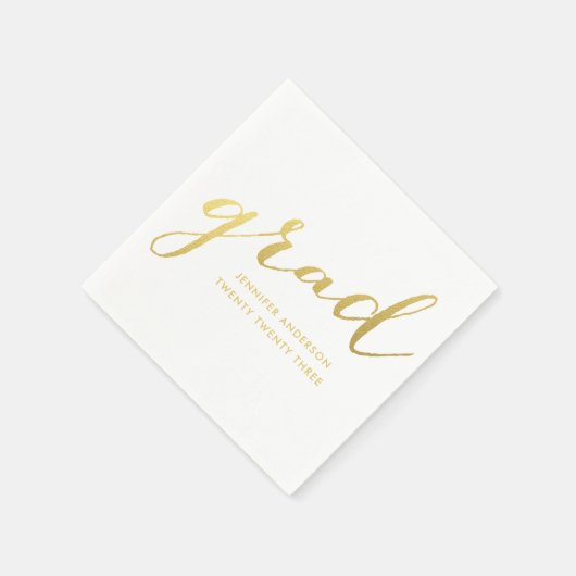 Einfaches Gold Script-Abschluss Serviette (Ecke)