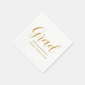 Einfaches Gold Script-Abschluss Serviette (Ecke)