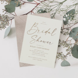 Einfaches Gold Script-Brautparty Magneteinladung