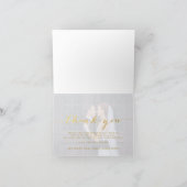 Einfaches Gold-Script | Hochzeitsdanken: Faltkarte Dankeskarte (Innenseite)