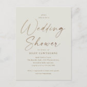 Einfaches Gold Script-Polterabend Postkarte (Vorderseite)