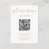 Einfaches Gold Script UAWG QR Code-Foto Begleitkarte (Vorderseite)