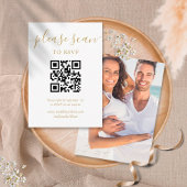 Einfaches Gold Script UAWG QR Code-Foto Begleitkarte