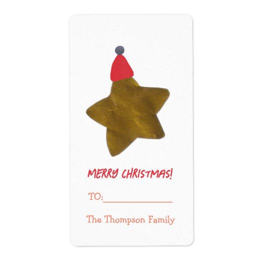 Einfaches Gold-Star mit einem Weihnachtsgeschenk (Vorne)