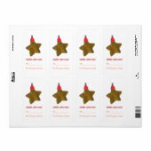 Einfaches Gold-Star mit einem Weihnachtsgeschenk (Vorne)