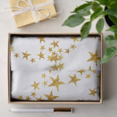 Einfaches Gold- und Weißsternpapier Seidenpapier (Geschenk)