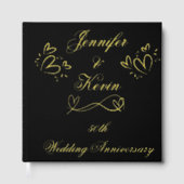 Einfaches Gold zum 50. Hochzeitstag | Gästebuch (Vorderseite)