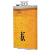 Einfaches Goldbier-Monogramm Weihnachtsfeier Flachmann (Links)
