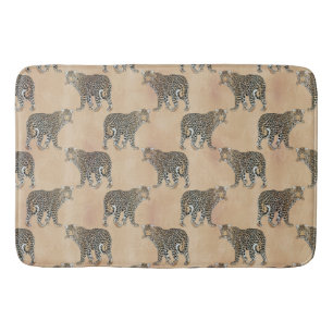 Einfaches Golden Leopard Tiermuster Badematte