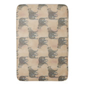 Einfaches Golden Leopard Tiermuster Badematte (Vorderseite Vertikal)
