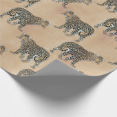 Einfaches Golden Leopard Tiermuster Geschenkpapier (Ecke)