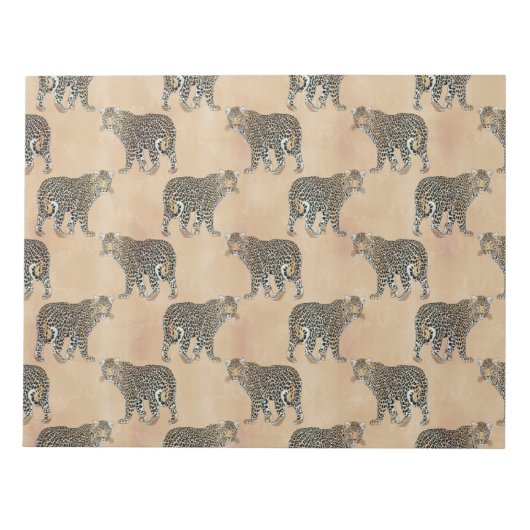 Einfaches Golden Leopard Tiermuster Notizblock (Vorderseite)